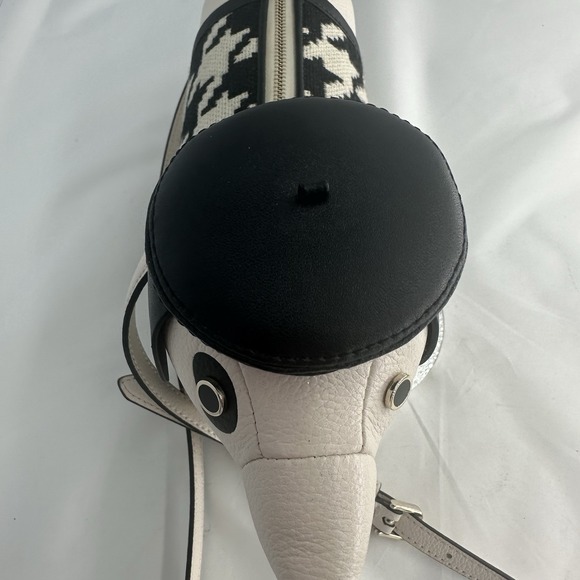 RARE New Kate Spade Claude Dachshund Dog Houndstooth Crossbody Puppy Purse - Picture 8 of 16